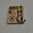 Joyreal Montessori Busy Board Wooden Sensory Toys for Toddler with LED Light Up Switch, Baby Fidget Board Travel Toys for 18+ Months, Boys Girls Birthday, Medium