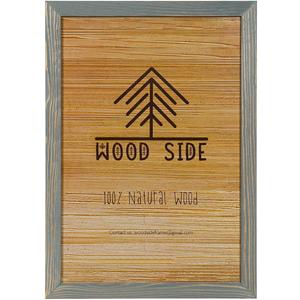 WOOD SIDE ORBIS Rustic Wooden Poster Picture Frame 20x30, Grey | Natural Solid Wood, Eco Distressed, Wall Mounting