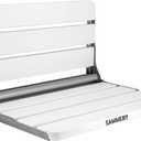 Wall Mount Shower Seat 18", Shower Bench Wall Mount for Inside Shower, Fold Down Shower Seat, Shower Seats for Adults