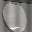 WSSROGY Toilet seat Elongated with Slow Close Hinges, Four Bumpers Never Loosen and Easily Remove, Two Sets of Parts, Plastic, White