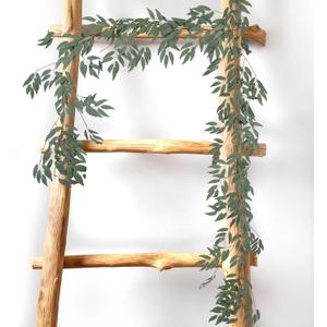 2 Pack Artificial Bamboo Greenery Garland, Faux Silk Leaves Vines, Fake Spring Plants, for Wedding Arch & Backrop Decor, Mantel & Indoor Outdoor Wall Decor, 6 Feet/pcs