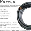 Air Hose 1/4 in x 30 ft, Hybrid Air Compressor Hose Kit with 1/4 in NPT Male Threads, 13 Piece Air Tool & Air Compressor Accessories Kit, Bend Restrictors, 300 PSI (Grey, 30FT-13 Pieces)