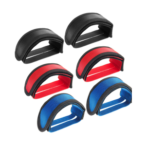 3 Pairs Bike Pedal Straps Bicycle Feet Straps Cycling Adhesive Pedal Toe Clip Belt for Fixed Gear Bike(Red, Black, Blue)
