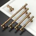 Amerdeco 10 Pack Champagne Bronze Cabinet Pulls 5 Inch(128mm) Hole Center Cabinet Hardware Kitchen Cabinet Handles for Bathroom Drawer Pulls Dresser Pulls ZH0014...