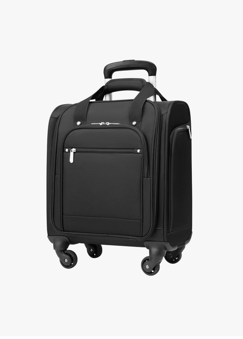 Coolife Underseat Carry On Luggage Softside Lightweight Rolling Travel Bag Spinner Suitcase