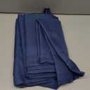 Lecloud Bessie Blue Curtains 84 Inches Long 2 Panels, Light Filtering Faux Linen Textured Window Curtains with Dual Rod Pocket for Dining Room/Bedroom/Living Room Window Treatments, Each 40 W x 84 L