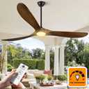 Haipeel 72 Inch Ceiling Fans with Lights, Wood Outdoor Ceiling Fan for Patio and Remote Control Rustic Propeller Large Ceiling Fans with Light Farmhouse Indoor Quiet High cfm, Oil Rubbed Bronze