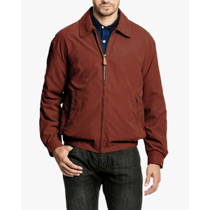 London Fog Men's AUBURN LIGHT WEIGHT ZIP FRONT GOLF JACKET, Chili, XL