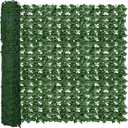 ODTORY Artificial Fence Privacy Screen: 5FT x 50FT UV-Anti Faux Greenery Backdrop Ivy Chain Link Shades Panels for Patio, Balcony, Garden,Deck,Backyard Indoor Outdoor Green Wall Decor
