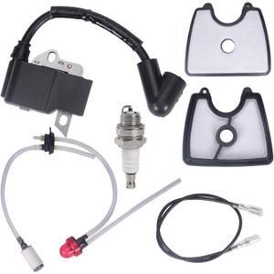 Leaf Blower Ignition Coil Module for HUSQ 125B 125BX 125BVX Replace 545108101 5451 08 101 5451-08-101 585836101 300953003 300953001 984883001 984882001 with Spark Plug Fuel Line Air Filter Kit