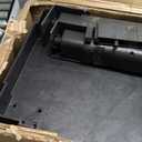 ELAFROS Heavy Duty Plastic Utility Cart, 37 x 18.8 in, Flat Top, Swivel Wheels, 550 lbs Capacity, Black