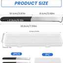 2 Pcs Paver Removal Tool Set with Micro-Tooth Grooves and Dual Joint Scraper, 8-Inch Brick and Stone Extractor Tool with Non-Slip Grip for Garden, Patio and Lawn Maintenance