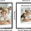 Americanflat 8x10 Metal Picture Frame with Tempered Glass - Use as 5x7 Frame with Mat or Display 8x10 Photo Without Mat - Brooklyn Collection - Picture Frames for Tabletop or Wall - Black