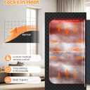 KASUE Portable Infrared Sauna, Steam Sauna Box with XL Steamer, 5-Layer Waterproof & Heat Insulation for Relaxation, Detoxification, Muscle Pain Relief Indoor & Outdoor(Obsidian Black)