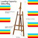 MEEDEN Painting Wooden Art Easel: Solid Beechwood Display Easel Stand Hold Canvas up to 43'' - Adjustable Easel from 57''-76" for Adults Student Studio Gallery - Walnut