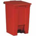 Rubbermaid Commercial Products Legacy Step-On Trash Can/Container, 12-Gallon, Red, Hands-Free Sanitary Use Garbage Can for Medical Waste in Hospitals/Lab/Emergency/Patient Rooms