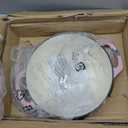 Amazon Basics Enameled Cast Iron Dutch Oven Pot with Lid, Round, Dual Handles, Heavy-Duty, Oven Safe for Stews, Roasting, Baking, 6-Quart, Light Pink