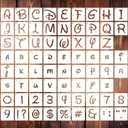 Doflyok 3 Inch Alphabet Letter Stencils for Painting, 70 Pcs Magic Letter Stencils and Numbers, Reusable Plastic Art Craft Stencils for Painting on Wood Sign Journal DIY Craft Decoration, White