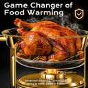Chafing Dishes for Buffet, Cookriva 4 Pack 6QT Round Stainless Steel, Gold