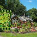 5 x St Patrick's Day Garden Flag,Shamrock St Patricks Flag 12.5 x 18 Inch Clover for Garden and Home Decorations