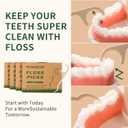 Floss Picks Tooth Picks Sticks Dental Flossers Biodegradable Wooden Grin Glide Tools for Adults Teeth Cleaning