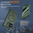 Magnetic Case for Google Pixel 10 Pro Fold, Pixel Fold Case for MagSafe Compatible Wireless Charging, Skin-Friendly & Smooth Touch, Military-Grade Shockproof & Drop-Proof Cover, Slim, Grey (Green)