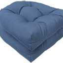 Outdoor Chair Cushions Set of 2 Waterproof Patio Furniture Cushions with Ties 19x19+5” Thicken Outdoor Seat Cushions Indoor/Outdoor Dining Chairs Pads FadeShield Rocking Chair Cushion, Blue