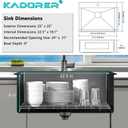 25 x 22 Inch Black Drop In Kitchen Bar Sink, Small Kitchen Sink Single Bowl Topmount Bar Prep Sink 18 Gauge Stainless Steel Bar Sink with Grid and Basket Strainer