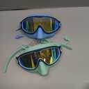 Vvinca Kids Swim Goggles with Nose Cover & Attached Earplugs, Anti-Fog Wide View Swimming Goggles for Boys Girls 3-12