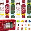 2 x Christmas Crackers with Prizes for Kids 12 PCS Christmas Party Favors Supplies Bulk Mini Non-Snap Dinner Table Favor Games Goodie Bag Stuffers Classroom Prizes Student Gifts Toys for Boys Girls