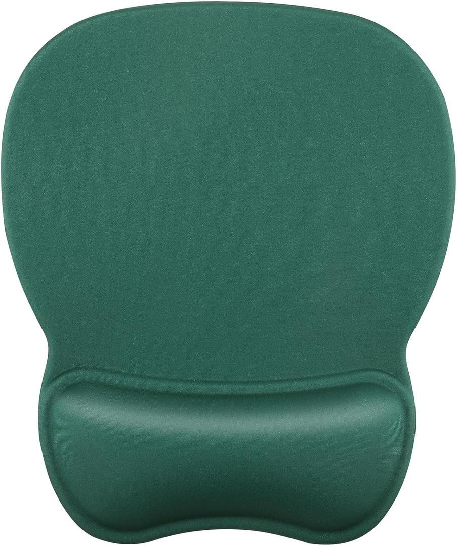 MROCO Ergonomic Mouse Pad with Gel Wrist Rest, Smooth Wrist Support Surface, Non-Slip PU Base for Pain Relief, Comfortable Mousepad for Computer, Laptop, Office & Home, 9.4 x 8.1 in, Forest Green