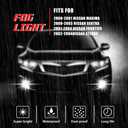 Driving Fog Lights Lamps Replacement for Nissan Sentra 2000-2003, Nissan Frontier 2001-2004, Nissan Xterra 2002-2004, Maxima 00-01 with H3 12V 55W Halogen Bulbs & Switch and Wiring Kit (Clear Lens)