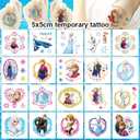 2 x 20PCS Cute Frozen Temporary Tattoos Stickers Cute Cartoon Waterproof Temporary Tattoos Stickers, Reward Supplies,Birthday Party Halloween and Christmas Surprise Decoration Supplies