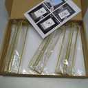 Acrylic Sign Holder 8.5 x 11 Inch - 3 Pack Gold Picture Frame Vertical Double-Sided Display Stands,Flyer Holder & Plastic Paper Holder - Vendor Booth Display Items for Wedding Business Store Party