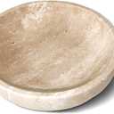 Large Decorative Marble Bowl, 7.87 inches, Natural Stone Round Bowl for Home Decor, Fruit, Nuts, Jewelry tray, Coffee Tables Centerpiece, Soap Serving (Beige)