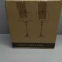 33'' Tall Vintage Table Lamp Set of 2, Candle Stick Buffet Lamps with Gold Leaf Finish and Black Linen Shades, 3Way Dimmable Bulbs Included, Nightstand Lamps for Living Room Bedroom Dinning Entryway