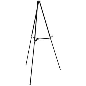 Quartet Aluminum Lightweight Telescoping Display Easel, 66", Supports 25 lbs., Black