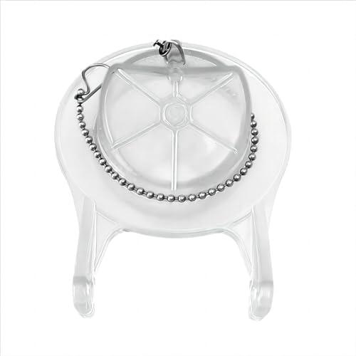 Toilet Flappers Replacement Compatible for GA715014-GEG1 (Transparent) 3 Inch with Stainless Chain and Hook - Reliable Toilet Flapper