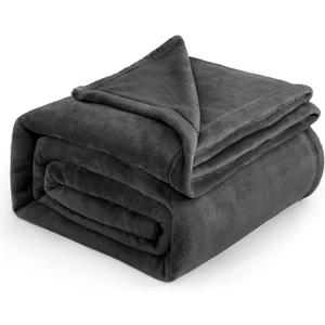 Bedsure Fleece Blankets King Size Dark Grey - Bed Blanket Soft Lightweight Plush Cozy Fuzzy Luxury Microfiber, 108x90 inches (King (108" x 90"), Charcoal)