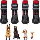 BINGPET Anti-Slip Dog Socks for Hardwood Floors,Injury Prevent Licking Dog Booties,Traction Control Paw Protector Dog Shoes for Hot Pavement with Reflective Straps for Small Medium Large Dogs(XL)