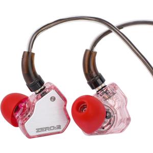 Linsoul 7Hz x Crinacle Zero:2 in Ear Monitor, Updated 10mm Dynamic Driver IEM, Wired Earbuds Earphones, Gaming Earbuds, with OFC IEM Cable for Musician (Pink, Without MIC)