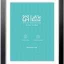 LaVie Home 12x15 Picture Frame Black Poster Frame, Display Pictures 8.5x11 with Mat or 12x15 Without Mat, Stable and Sturdy Frame and Polished Plexiglass, Horizontal and Vertical Format of The Walls
