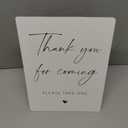 Thank You For Coming, Thank You Favors Sign 811 Inches Wooden Sign With Stand, Minimalist Gender Neutral Tabletop Decor for Baby Shower, Bridal Shower, Wedding Reception Party Favor Supplies-17