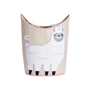 3 Sprouts Baby Laundry Basket for Nursery - Hamper with Handles/Lid, Large Storage Basket, Toy Bin, Room Decor - Kids Hamper, Baby Clothes Storage Organizer, Llama