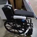 Medline Comfortable Folding Wheelchair with Swing-Back, Desk-Length Arms and Elevating Footrests, 20”W x 16”D Seat