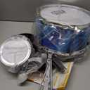 Upgraded Kids Drum Set with Lights: 6 Piece Jazz Drum Kit for Toddlers Ages 3-5, Plastic Musical Instrument Toy for Kids 3+, Early Learning Gift for Boys and Girls 3-8 (Blue)