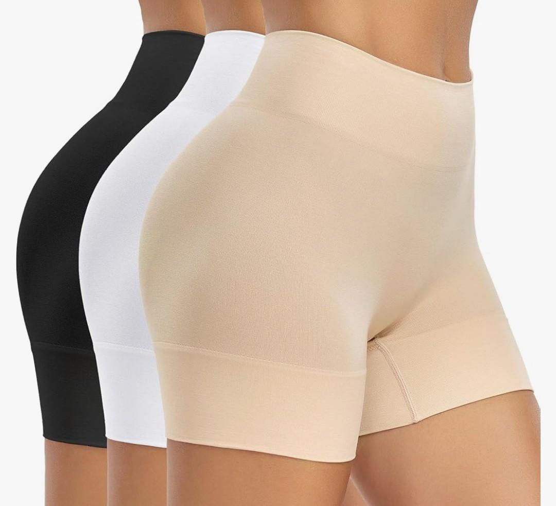 BESTENA 3 Pack Slip Shorts for Under Dress Anti Chafing Shorts Boyshorts Panties for Women XL