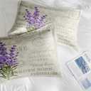 Comforter Set Queen Size, Vintage Lavender Flower 7 Pcs Bedding for Kids and Adults, Retro Botanical Plant Bed Sheet Sets with Fitted Sheet 2 Pillowcases & 2 Shams for Bedroom Bed Decor