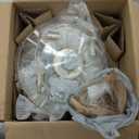 20inch Gold Crystal Fandelier Ceiling Fan with Light, Crystal Caged Fandelier Ceiling Fan with Light and Remote, Caged Mid Century with 6 Speeds for Bedroom, Living Room, Nursery