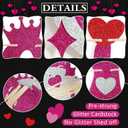Galentine's Gang Banner, Pre-strung Valentine's Day Banner for girls, Galentine's Day Decorations, Pink Glitter